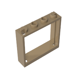 Gobricks,Window 1 x 4 x 3 without Shutter Tabs,60594