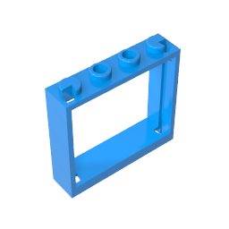 Gobricks,Window 1 x 4 x 3 without Shutter Tabs,60594