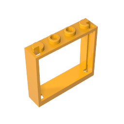 Gobricks,Window 1 x 4 x 3 without Shutter Tabs,60594