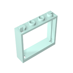 Gobricks,Window 1 x 4 x 3 without Shutter Tabs,60594