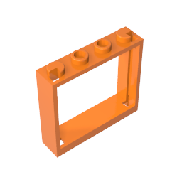 Gobricks,Window 1 x 4 x 3 without Shutter Tabs,60594