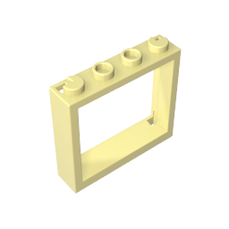 Gobricks,Window 1 x 4 x 3 without Shutter Tabs,60594