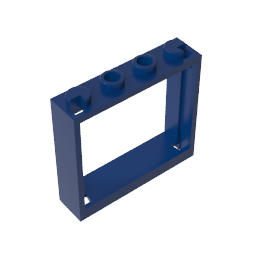 Gobricks,Window 1 x 4 x 3 without Shutter Tabs,60594