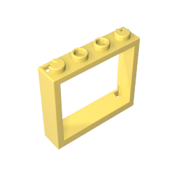 Gobricks,Window 1 x 4 x 3 without Shutter Tabs,60594