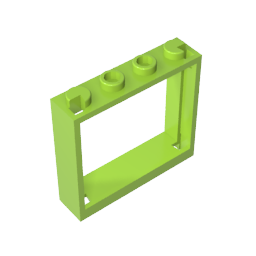 Gobricks,Window 1 x 4 x 3 without Shutter Tabs,60594