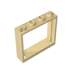Gobricks,Window 1 x 4 x 3 without Shutter Tabs,60594