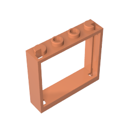 Gobricks,Window 1 x 4 x 3 without Shutter Tabs,60594