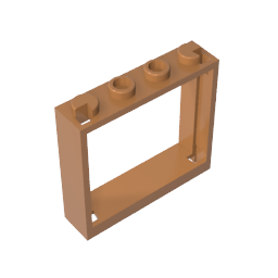 Gobricks,Window 1 x 4 x 3 without Shutter Tabs,60594
