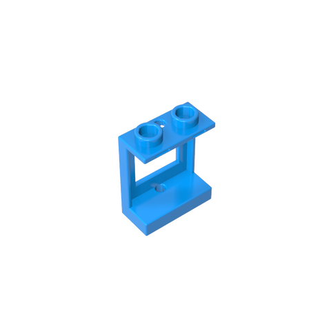 Gobricks,Window 1 x 2 x 2 Plane, Single Hole Top and Bottom for Glass,60032