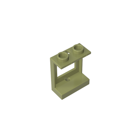 Gobricks,Window 1 x 2 x 2 Plane, Single Hole Top and Bottom for Glass,60032