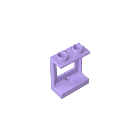 Gobricks,Window 1 x 2 x 2 Plane, Single Hole Top and Bottom for Glass,60032