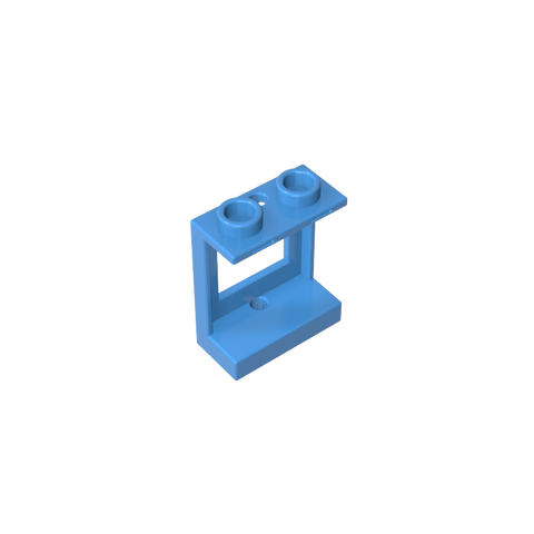 Gobricks,Window 1 x 2 x 2 Plane, Single Hole Top and Bottom for Glass,60032
