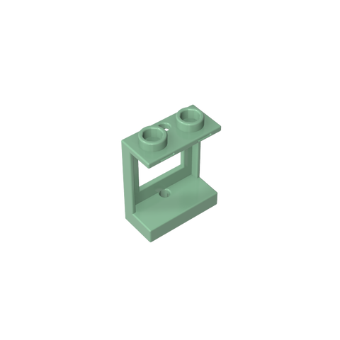 Gobricks,Window 1 x 2 x 2 Plane, Single Hole Top and Bottom for Glass,60032