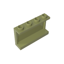 Gobricks,Panel 1 x 4 x 2 with Side Supports - Hollow Studs,14718