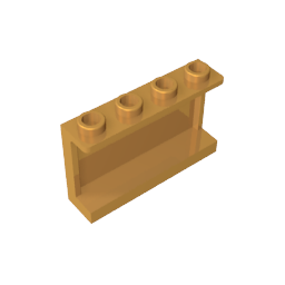 Gobricks,Panel 1 x 4 x 2 with Side Supports - Hollow Studs,14718