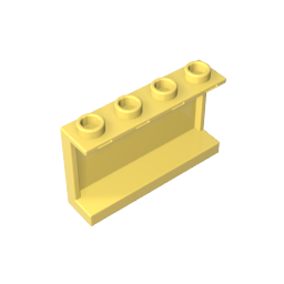 Gobricks,Panel 1 x 4 x 2 with Side Supports - Hollow Studs,14718