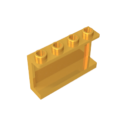 Gobricks,Panel 1 x 4 x 2 with Side Supports - Hollow Studs,14718