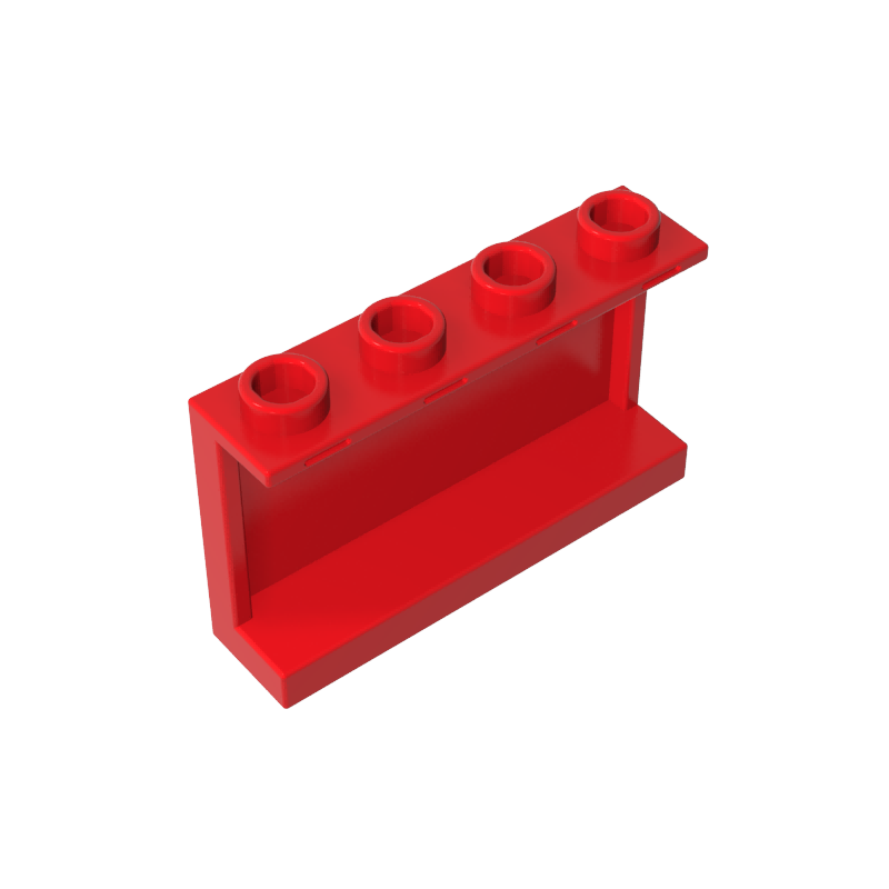 Gobricks,Panel 1 x 4 x 2 with Side Supports - Hollow Studs,14718