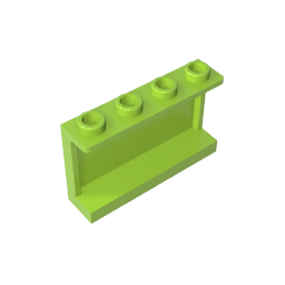 Gobricks,Panel 1 x 4 x 2 with Side Supports - Hollow Studs,14718