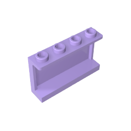 Gobricks,Panel 1 x 4 x 2 with Side Supports - Hollow Studs,14718