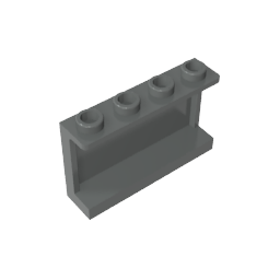 Gobricks,Panel 1 x 4 x 2 with Side Supports - Hollow Studs,14718