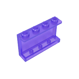 Gobricks,Panel 1 x 4 x 2 with Side Supports - Hollow Studs,14718
