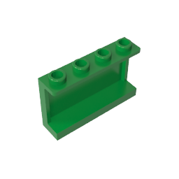 Gobricks,Panel 1 x 4 x 2 with Side Supports - Hollow Studs,14718