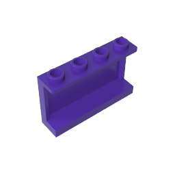 Gobricks,Panel 1 x 4 x 2 with Side Supports - Hollow Studs,14718