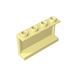 Gobricks,Panel 1 x 4 x 2 with Side Supports - Hollow Studs,14718