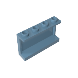Gobricks,Panel 1 x 4 x 2 with Side Supports - Hollow Studs,14718