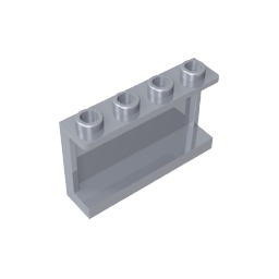 Gobricks,Panel 1 x 4 x 2 with Side Supports - Hollow Studs,14718