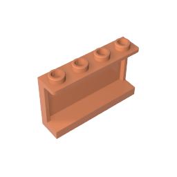 Gobricks,Panel 1 x 4 x 2 with Side Supports - Hollow Studs,14718