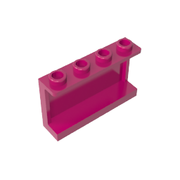 Gobricks,Panel 1 x 4 x 2 with Side Supports - Hollow Studs,14718