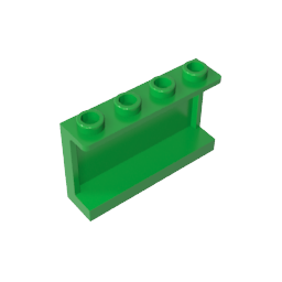 Gobricks,Panel 1 x 4 x 2 with Side Supports - Hollow Studs,14718