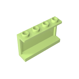 Gobricks,Panel 1 x 4 x 2 with Side Supports - Hollow Studs,14718