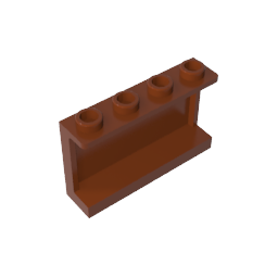 Gobricks,Panel 1 x 4 x 2 with Side Supports - Hollow Studs,14718