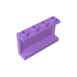 Gobricks,Panel 1 x 4 x 2 with Side Supports - Hollow Studs,14718