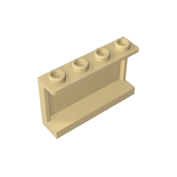 Gobricks,Panel 1 x 4 x 2 with Side Supports - Hollow Studs,14718