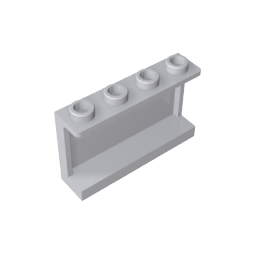 Gobricks,Panel 1 x 4 x 2 with Side Supports - Hollow Studs,14718
