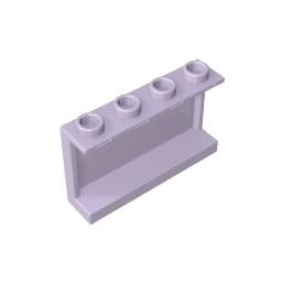 Gobricks,Panel 1 x 4 x 2 with Side Supports - Hollow Studs,14718