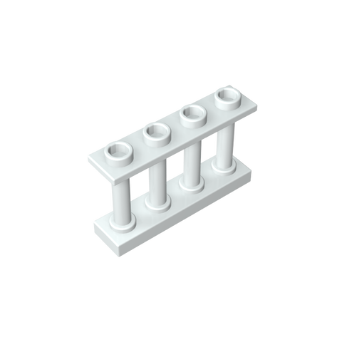Gobricks,Fence Spindled 1 x 4 x 2 [4 Top Studs],15332