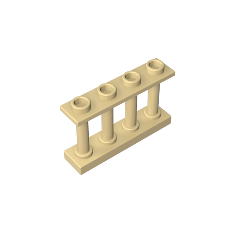 Gobricks,Fence Spindled 1 x 4 x 2 [4 Top Studs],15332