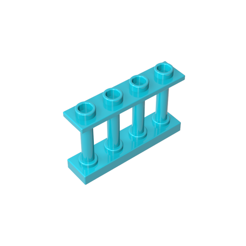 Gobricks,Fence Spindled 1 x 4 x 2 [4 Top Studs],15332