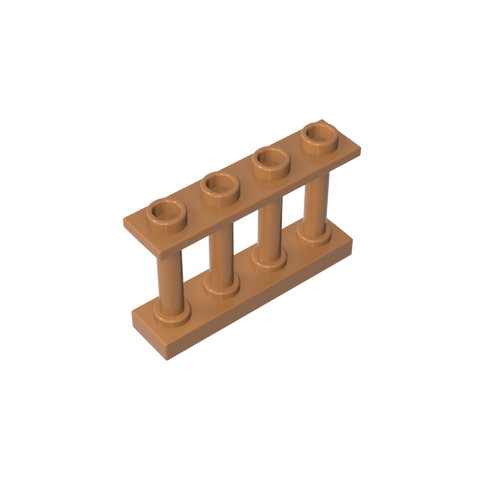 Gobricks,Fence Spindled 1 x 4 x 2 [4 Top Studs],15332