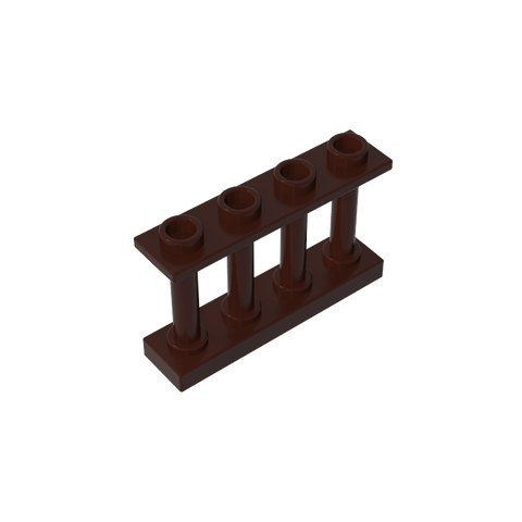 Gobricks,Fence Spindled 1 x 4 x 2 [4 Top Studs],15332