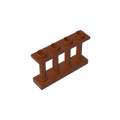 Gobricks,Fence Spindled 1 x 4 x 2 [4 Top Studs],15332