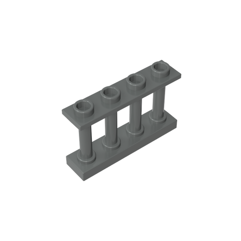 Gobricks,Fence Spindled 1 x 4 x 2 [4 Top Studs],15332