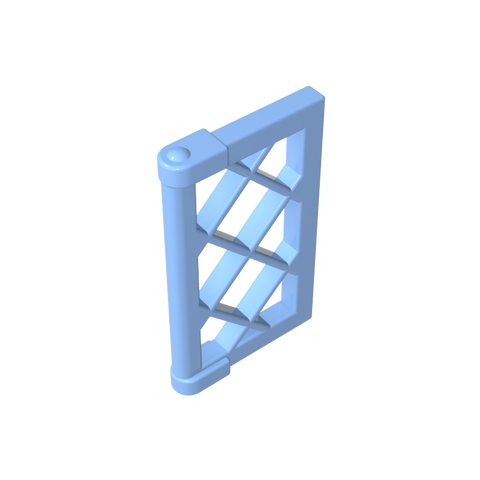 Gobricks,Window 1 x 2 x 3 Pane Latticed with Thick Corner Tabs,60607,2529
