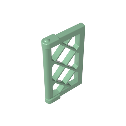 Gobricks,Window 1 x 2 x 3 Pane Latticed with Thick Corner Tabs,60607,2529