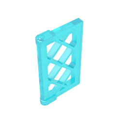 Gobricks,Window 1 x 2 x 3 Pane Latticed with Thick Corner Tabs,60607,2529